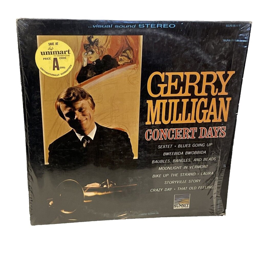 Gerry Mulligan Concert Days (Vinyl, 1966) Sunset SUS-5117 VG LP Record Album